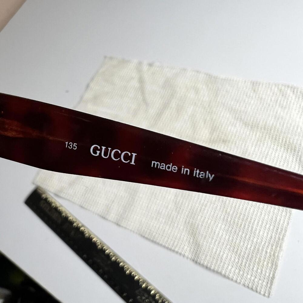 Gucci Sunglasses Womens One Size Brown Tortoise Square Made In Italy GG 2127/S - Picture 9 of 11